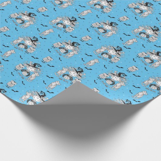 Kleine hidjameisjes met vleermuizen en eigenaars cadeaupapier (Hoek)