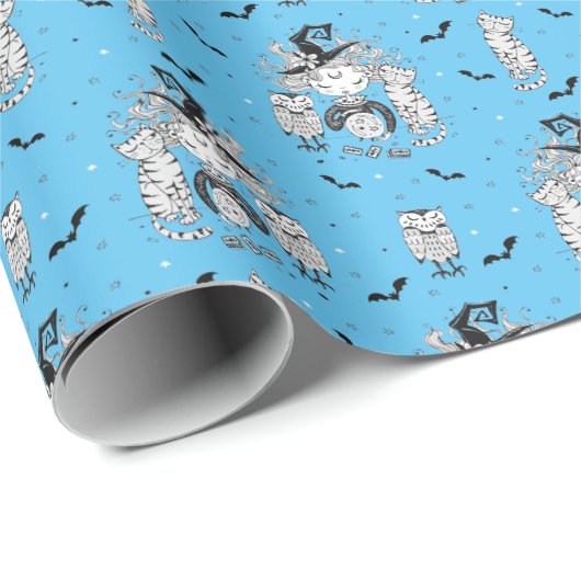 Kleine hidjameisjes met vleermuizen en eigenaars cadeaupapier (Rol Hoek)