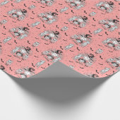 Kleine hidjameisjes met vleermuizen en eigenaars cadeaupapier (Hoek)