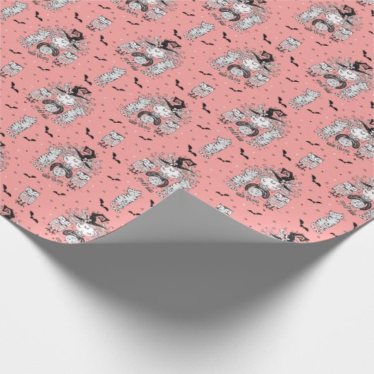 Kleine hidjameisjes met vleermuizen en eigenaars cadeaupapier (Hoek)