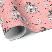 Kleine hidjameisjes met vleermuizen en eigenaars cadeaupapier (Rol Hoek)