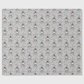 Kleine hidjameisjes met vleermuizen en eigenaars cadeaupapier (Vlak)