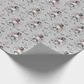 Kleine hidjameisjes met vleermuizen en eigenaars cadeaupapier (Hoek)