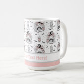 Kleine hidjameisjes met vleermuizen en eigenaars koffiemok (Voorkant rechts)