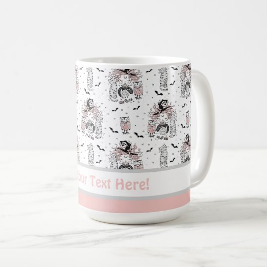 Kleine hidjameisjes met vleermuizen en eigenaars koffiemok (Voorkant rechts)