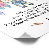 Kleine hippie waslijn zegt geen Baby Poster (Hoek)