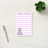 Kleine hippo-lijst bevestigen post-it® notes (Kantoor)