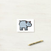 Kleine Hippopotamus Post-it® Notes (Op bureau)