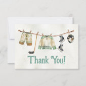 Kleine Hockeyspeler Klerenlijn Bedankbriefje Kaart (Voorkant)