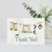 Kleine Hockeyspeler Klerenlijn Bedankbriefje Kaart (Staand voorkant)