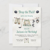 Kleine hockeyspeler Verjaardagsfeestje Kleding Kaart (Voorkant)