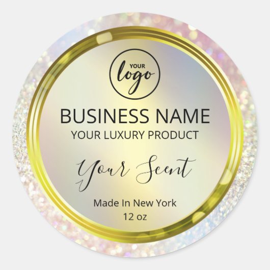 Kleine holografische reservekopschriften ronde sticker (Voorkant)