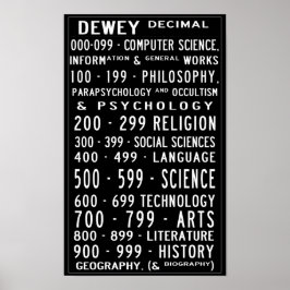Kleine Home Library Dewey Decimal Busroll Poster