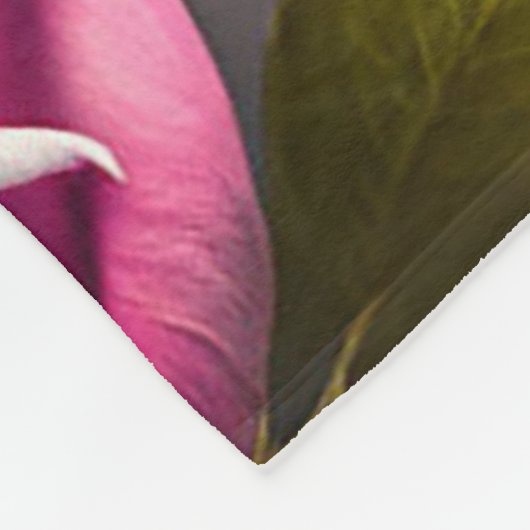 Kleine hond en Roos Collectie Fleece Deken (Hoek)