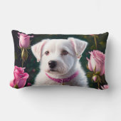 Kleine hond en Roos Collectie Kussen (Voorkant)