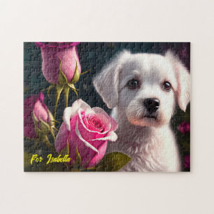 Kleine hond en Roos Collectie Legpuzzel