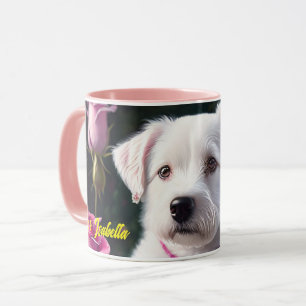 Kleine hond en Roos Collectie Mok