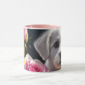 Kleine hond en Roos Collectie Mok (Midden)