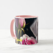 Kleine hond en Roos Collectie Mok (Voorkant links)