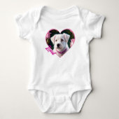 Kleine hond en Roos Collectie Romper (Voorkant)