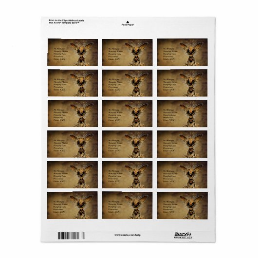 Kleine hond etiket (Full Sheet)