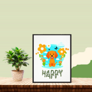 Kleine hond foto afdruk