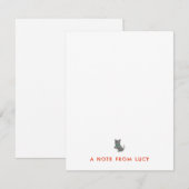 Kleine hond kinderen briefpapier notitiekaartje (Voorkant / Achterkant)