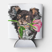Kleine hond met Roos Koelbox Romantic Blikjeskoeler (Voorkant)