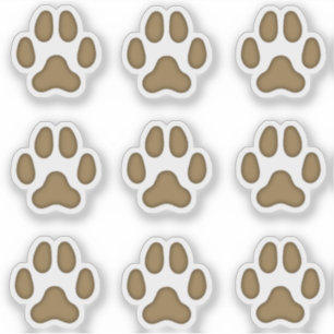 Kleine hond schildert Bruin Diersporen Sticker