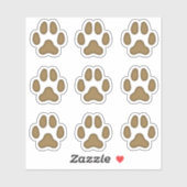 Kleine hond schildert Bruin Diersporen Sticker (Vel)