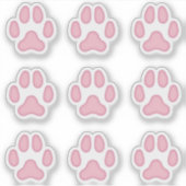 Kleine hond schildert roze drukinkt roze dierensti sticker (Voorkant)