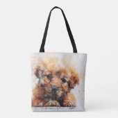 Kleine hond tote bag (Achterkant)