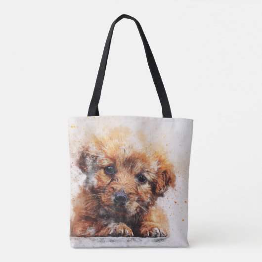 Kleine hond tote bag (Achterkant)