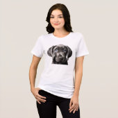 Kleine hond Tri-Blend shirt (Voorkant volledig)