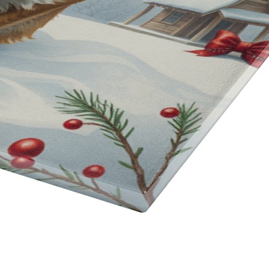 Kleine Honden in Preppy Winter Kleding en Pet Wint Snijplank (Hoek)