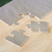 Kleine hondenpuzzel, de gans knuffelen. legpuzzel (Zijkant)