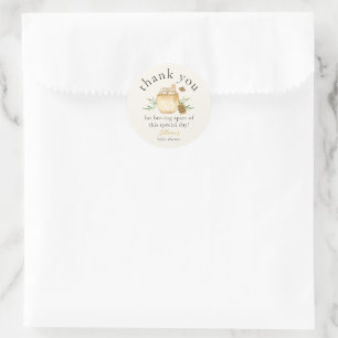 Kleine Honey is onderweg Dank je wel Ronde Sticker
