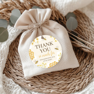 Kleine honing babyshower favor tags bedankjes labels