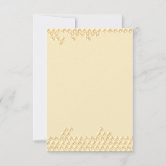 Kleine honing Beer Baby shower Bedankt hier (Achterkant)