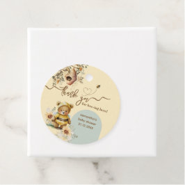 Kleine honing Beer Baby shower Bedankt hier Bedankjes Labels