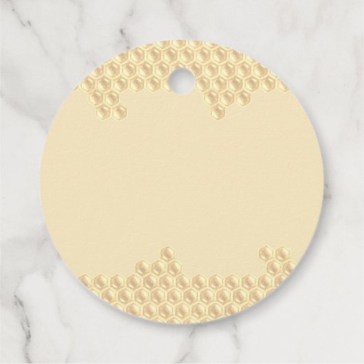 Kleine honing Beer Baby shower Bedankt hier Bedankjes Labels (Achterkant)