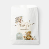 Kleine honing Beer Baby shower Bedankt hier Bedankzakje (Voorkant)