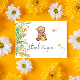 Kleine honing beer baby shower dank je kaarten