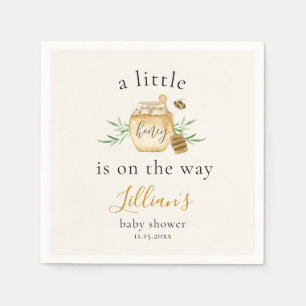 Kleine honing is op komst Bee Baby Shower Servet