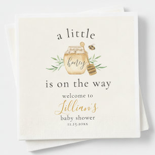 Kleine honing is op komst Bee Baby Shower Servet