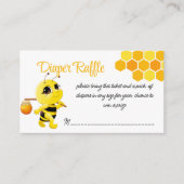 Kleine honing manier bijen baby shower luier loter informatiekaartje (Voorkant)