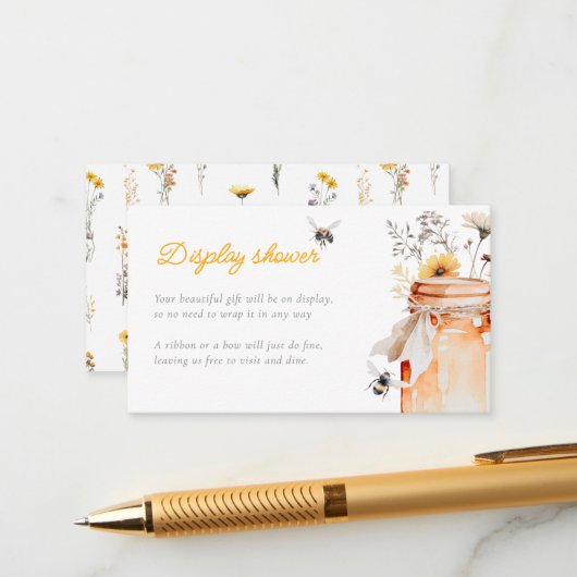 Kleine honing op de weg display douche informatiekaartje (Voorkant / Achterkant in situ)