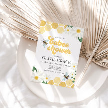 Kleine honingbij baby shower hommel uitnodiging