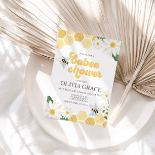 Kleine honingbij baby shower hommel uitnodiging