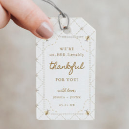 Kleine honingbij on-gelooflijk dankbaar favoriet cadeaulabel